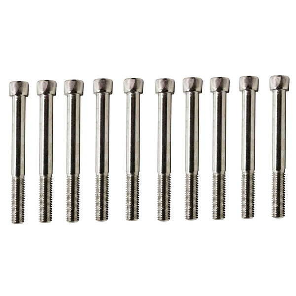 10 PACK OF STEEL SHC BOLT 3/8"-16 X 3 1/2" – NICKEL