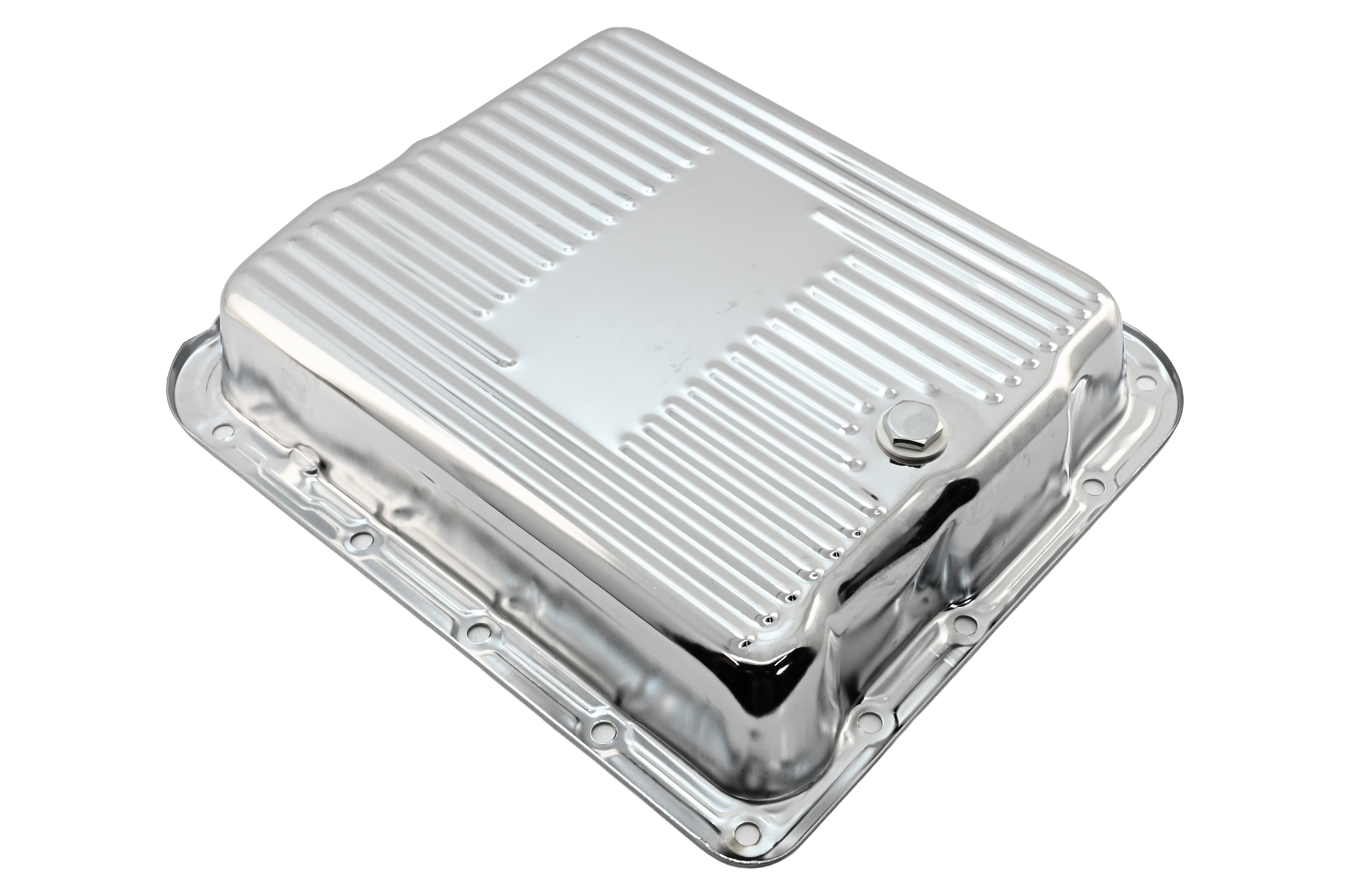 CHEVY/GM 700R4-4L60E-4L65E STEEL TRANSMISSION PAN - CHROME | CFR