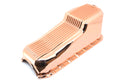 1958-79 CHEVY SMALL BLOCK 262-267-283-305-327-350-400 ALUMINUM STOCK CAPACITY OIL PAN - RETRO FINNED - COPPER
