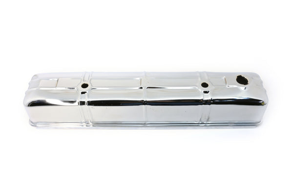 1942-53 CHEVY 216 STRAIGHT-INLINE 6 CYLINDER STEEL VALVE COVER - CHROME