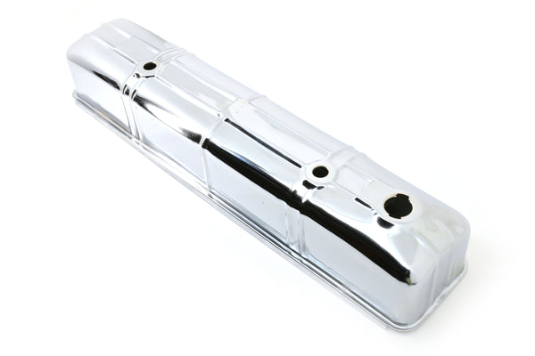 1942-53 CHEVY 216 STRAIGHT-INLINE 6 CYLINDER STEEL VALVE COVER - CHROME