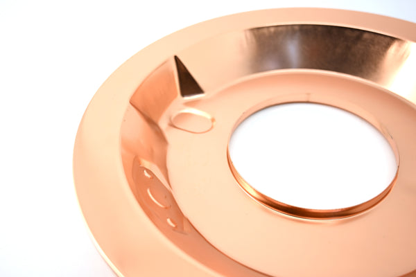 CHEVY-FORD-MOPAR 14" ROUND 1 1/4" AIR CLEANER BASE - RECESSED - COPPER