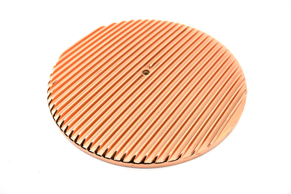 CHEVY-FORD-MOPAR 14" ROUND  ALUMINUM AIR CLEANER TOP - FULL FINNED - COPPER