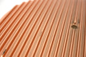CHEVY-FORD-MOPAR 14" ROUND  ALUMINUM AIR CLEANER TOP - FULL FINNED - COPPER