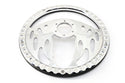 14" CHROME BILLET ALUMINUM STEERING WHEEL W- HALF WRAP - 9 HOLE