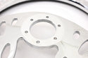 14" CHROME BILLET ALUMINUM STEERING WHEEL W- HALF WRAP - 9 HOLE
