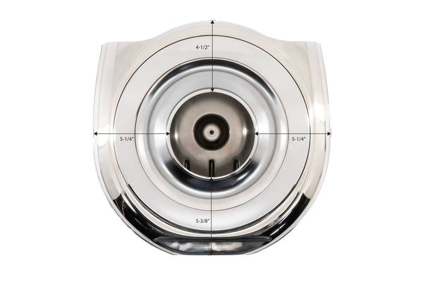 CFR Performance Retro-Style Air Cleaner Assembly – 15½" x 16" Round, Chrome, ¾" Raised Base – Compatible with 4-Barrel Carbs (1951–56 Oldsmobile & Cadillac Style) 7/8 Scale