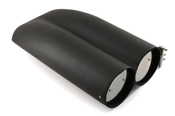 ALUMINUM SHOT GUN STYLE SCOOP SINGLE OR DUAL QUAD SMOOTH - BLACK