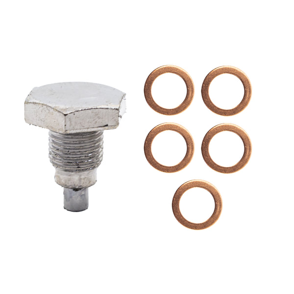 CFR STEEL MAGNETIC DRAIN PLUG W / COPPER WASHER 1/2"-20 RH 5 X HZ-9065 - CHROME  H4 4X5