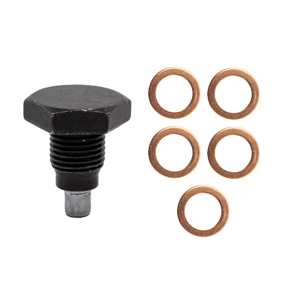 CFR STEEL MAGNETIC DRAIN PLUG W / COPPER WASHER 1/2"-20 RH 5 X HZ-9065 - BLACK H4 4X5