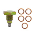CFR STEEL MAGNETIC DRAIN PLUG W / COPPER WASHER 1/2"-20 RH 5 X HZ-9065 - ZINC H4 4X5