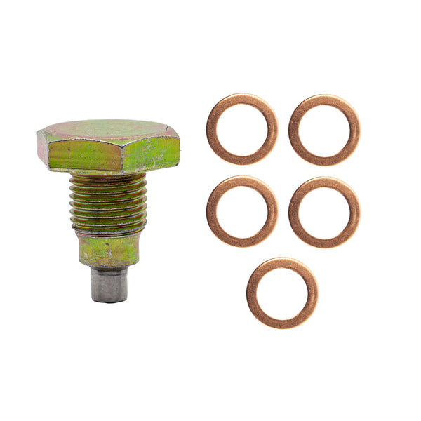 CFR STEEL MAGNETIC DRAIN PLUG W / COPPER WASHER 1/2"-20 RH 5 X HZ-9065 - ZINC H4 4X5