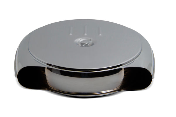 CFR Performance Retro-Style Air Cleaner Assembly – 15½" x 16" Round, Chrome, ¾" Raised Base – Compatible with 4-Barrel Carbs (1951–56 Oldsmobile & Cadillac Style) 7/8 Scale