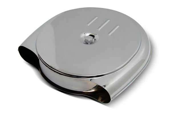 CFR Performance Retro-Style Air Cleaner Assembly – 15½" x 16" Round, Chrome, ¾" Raised Base – Compatible with 4-Barrel Carbs (1951–56 Oldsmobile & Cadillac Style) 7/8 Scale
