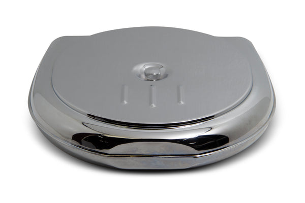 CFR Performance Retro-Style Air Cleaner Assembly – 15½" x 16" Round, Chrome, ¾" Raised Base – Compatible with 4-Barrel Carbs (1951–56 Oldsmobile & Cadillac Style) 7/8 Scale
