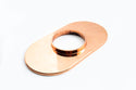 CHEVY-FORD-MOPAR ALUMINUM 15" OVAL AIR CLEANER PAPER FILTER PARTIAL FINNED - COPPER