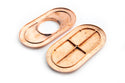 CHEVY-FORD-MOPAR ALUMINUM 15" OVAL AIR CLEANER PAPER FILTER PARTIAL FINNED - COPPER