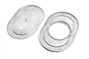CHEVY-FORD-MOPAR 12" OVAL POLISHED ALUMINUM AIR CLEANER - BALL MILLED