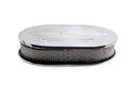 CHEVY-FORD-MOPAR 12" OVAL POLISHED ALUMINUM AIR CLEANER - BALL MILLED