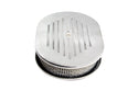 CHEVY-FORD-MOPAR 12" OVAL POLISHED ALUMINUM AIR CLEANER - BALL MILLED