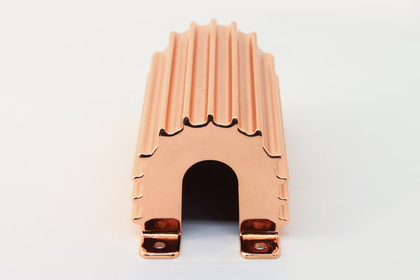 ALUMINUM FINNED CANISTER ROUND IGNITION COIL COVER - COPPER