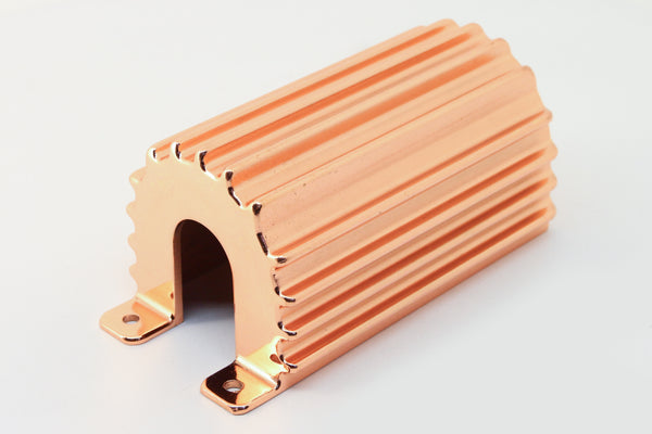 ALUMINUM FINNED CANISTER ROUND IGNITION COIL COVER - COPPER