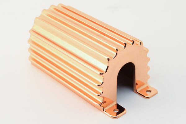 ALUMINUM FINNED CANISTER ROUND IGNITION COIL COVER - COPPER