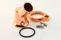 CHEVY SMALL BLOCK-BIG BLOCK ALUMINUM 45 DEGREE SWIVEL WATER NECK - COPPER
