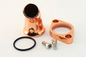 CHEVY SMALL BLOCK-BIG BLOCK ALUMINUM 45 DEGREE SWIVEL WATER NECK - COPPER