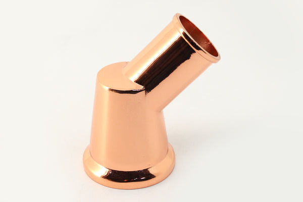 CHEVY SMALL BLOCK-BIG BLOCK ALUMINUM 45 DEGREE SWIVEL WATER NECK - COPPER