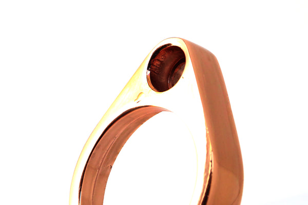 CHEVY SMALL BLOCK-BIG BLOCK ALUMINUM 45 DEGREE SWIVEL WATER NECK - COPPER