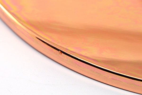CHEVY-FORD-MOPAR 14" ROUND  ALUMINUM AIR CLEANER TOP - PARTIAL FINNED - COPPER