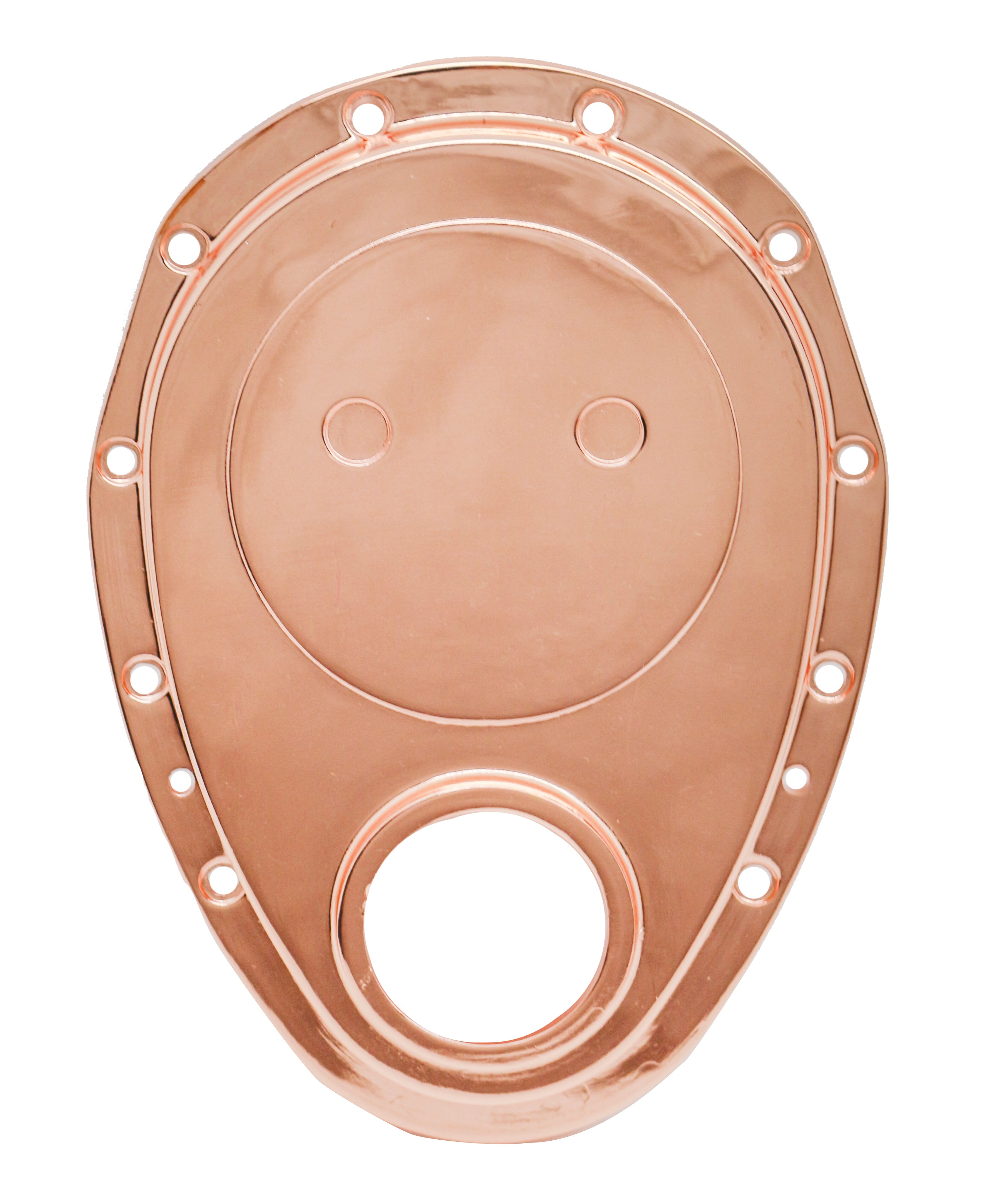 ALUMINUM TIMING CHAIN COVER CHEVY 283350 SMALL BLOCK COPPER CFR