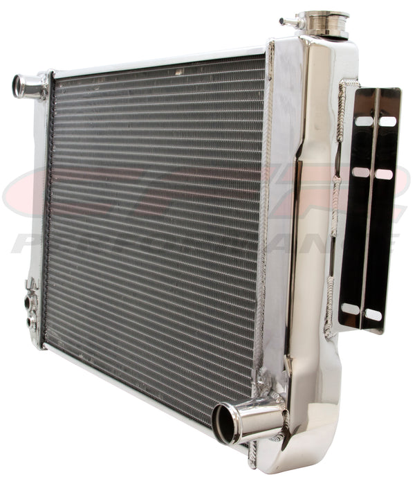 ALUMINUM EMC 1967-69 CHEVY CAMARO DIRECT FIT RADIATOR W-AT COOLER KIT - POLISHED