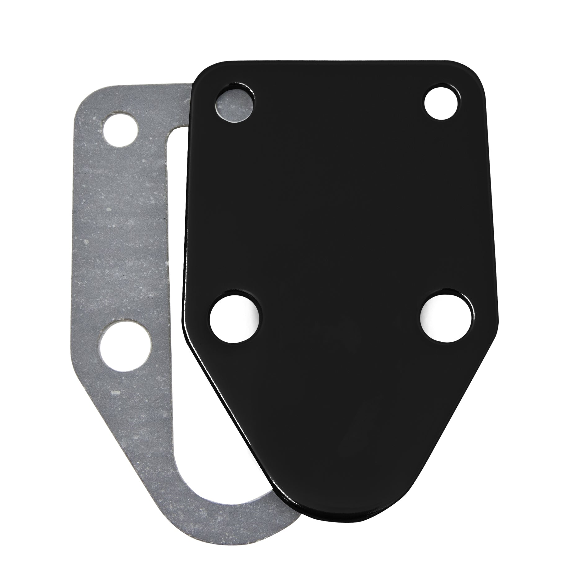 STEEL CHEVY SB FUEL PUMP BLOCK OFF PLATE BLACK CFR Performance