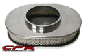CHEVY-FORD-MOPAR 12" OVAL CHROME ALUMINUM AIR CLEANER - BALL MILLED