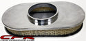 CHEVY-FORD-MOPAR 15" OVAL POLISHED ALUMINUM AIR CLEANER - SMOOTH