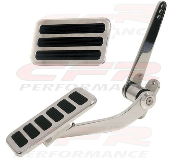 Polished Aluminum Pedal Polished Aluminum Floor Mount Gas Pedal For Chevy, Ford, Mopar - Billet Style Floor Mount Pedal - Foto 3