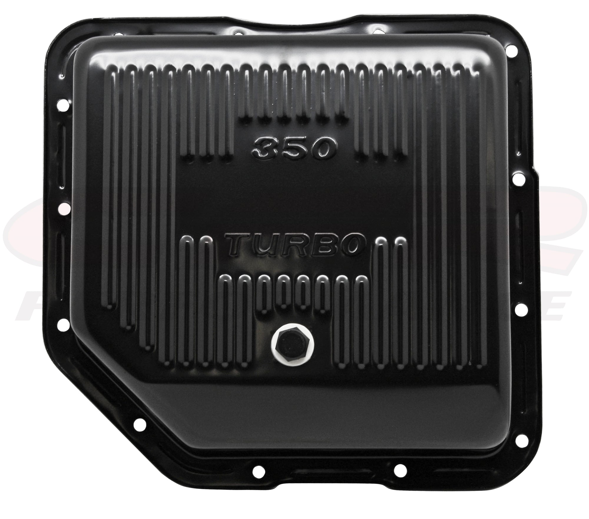 thumbnail image 2 of Deep Sump TH-400 Transmission Pan For Chevy/GM Turbo - Zinc Coated Steel With Drain Plug 2 of 13