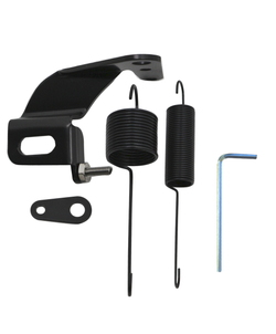 STAINLESS STEEL CARBURETOR THROTTLE CABLE BRACKET RETURN SPRING KIT - BLACK
