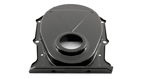 CHRYSLER-MOPAR BIG BLOCK 383-440 STEEL TIMING CHAIN COVER - EDP BLACK