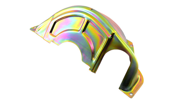 Steel Flywheel/Flexplate Cover – Fits Chevy/GM Powerglide – 153‑Tooth – Zinc