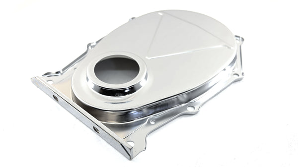 CHRYSLER-MOPAR BIG BLOCK 383-440 STEEL TIMING CHAIN COVER - EDP POLISHED