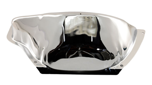 Steel Flywheel/Flexplate Cover – Fits Chevy/GM Powerglide – 153‑Tooth – Chrome