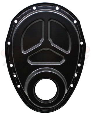 Steel Timing Chain Cover Kit for Roller Cam Fits 1955–1995 Chevy SBC 283–400 – Black
