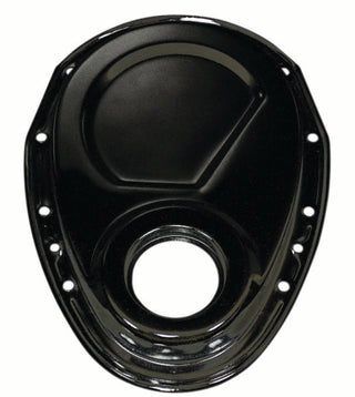 Steel Timing Chain Cover Set with Timing Tab Fits 1955–1995 Chevy SBC 283–400 – Black