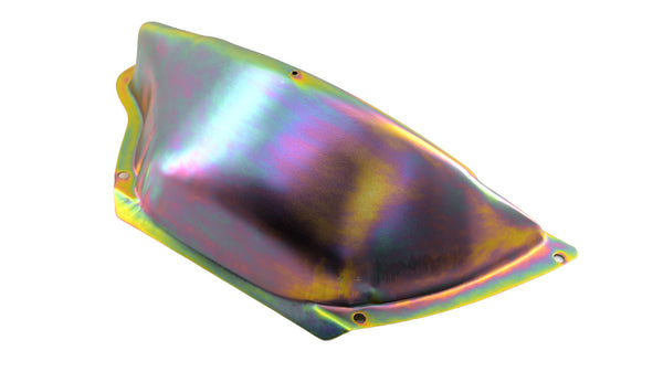 Steel Flywheel/Flexplate Cover – Fits Chevy/GM Powerglide – 153‑Tooth – Zinc