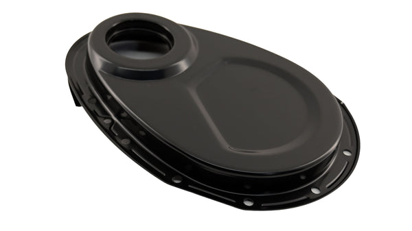 Steel Timing Chain Cover Fits 1955–1995 Chevy SBC 283–400 – Black