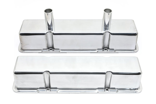 ALUMINUM CHEVY SB 283-350 TALL CIRCLE TRACK VALVE COVERS – POLISHED