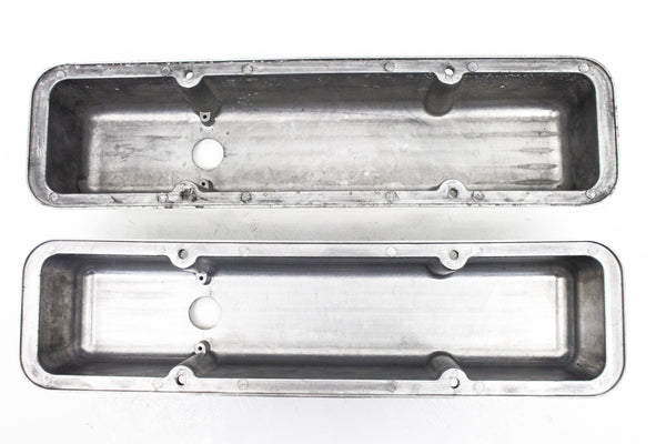 1958-86 CHEVY SMALL BLOCK 283-305-327-350-400 TALL POLISHED ALUMINUM VALVE COVERS - FULL FINNED
